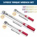 VANPO 1/4 & 3/8 & 1/2-inch Drive Click Torque Wrench, 3Pcs Torque Wrench Set 20-240in.lb, 5-45ft.lb, 20-160ft.lb, Dual-Direction Adjustable 72-Tooth Torque Wrench for Bike, Moto, Car Maintenance