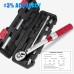VANPO Torque Wrench 3/8, 5-60Nm Torque Wrench Set, High Accuracy ± 3% Ratchet Drive Torque Wrench with 250mm Extension Rod, Universal Joint, Magnetic Spark Plug Sleeve, Bits and Sockets
