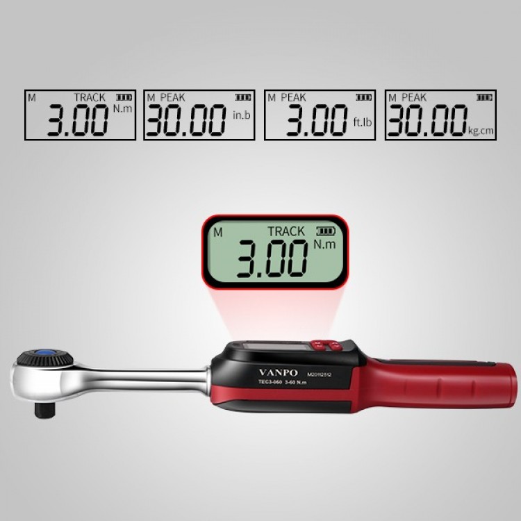 VANPO 3 8 Inch Drive Digital Torque Wrench Electronic Torque Wrench 2 